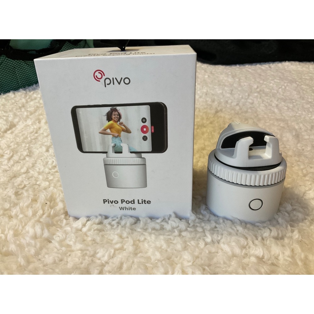 Pivo Pod Lite White AI Powered Motion Tracking Smartphone Mount 360 Rotation